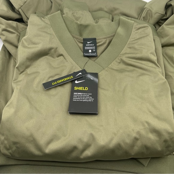 NIKE WOMEN SHIELD FAIRWAY WINDSHIRT GOLF SWEATER OLIVE - Picture 5 of 6